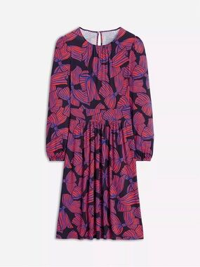 Boden Alexandra Blouson Sleeve Jersey Dress Women’s US 10P Bow